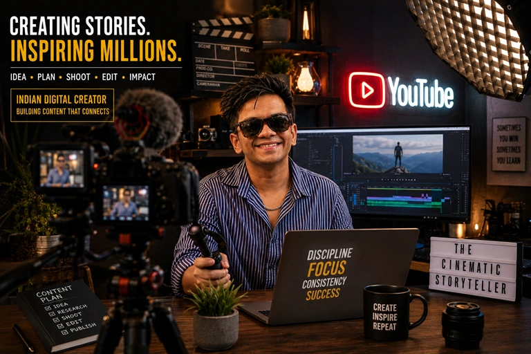 Harsh Rane Indian digital creator producing cinematic YouTube content