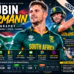 Rubin Hermann batting for South Africa during an international T20 match