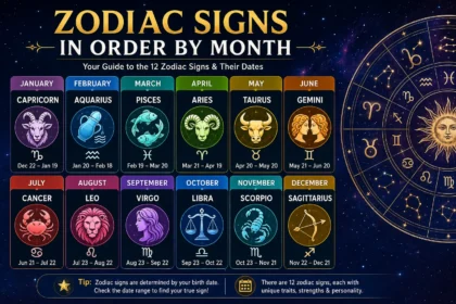 Zodiac Signs in Order by Month Complete Calendar of All 12 Signs